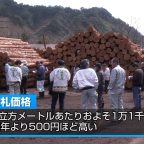 野中金右衛門の功績を讃えた木材市