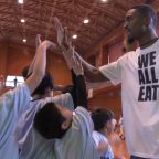 米国選手のバスケットボールクリニック
