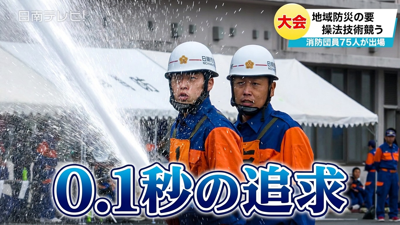 地域防災の要　消防団員が操法技術競う